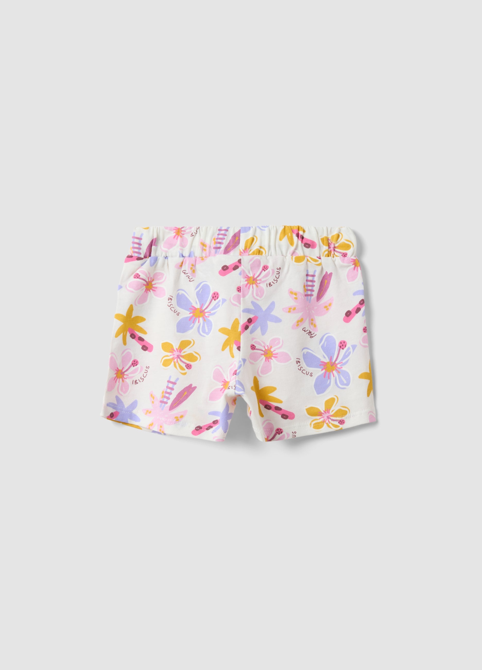 OVS Multicolour Organic Cotton Floral Shorts For Baby Girl