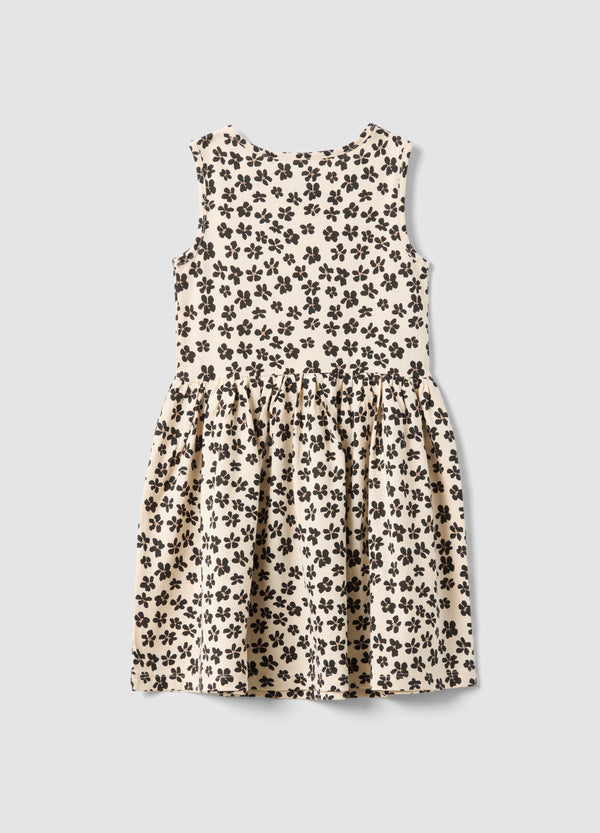 OVS Beige Pure Cotton Dress With Floral Print