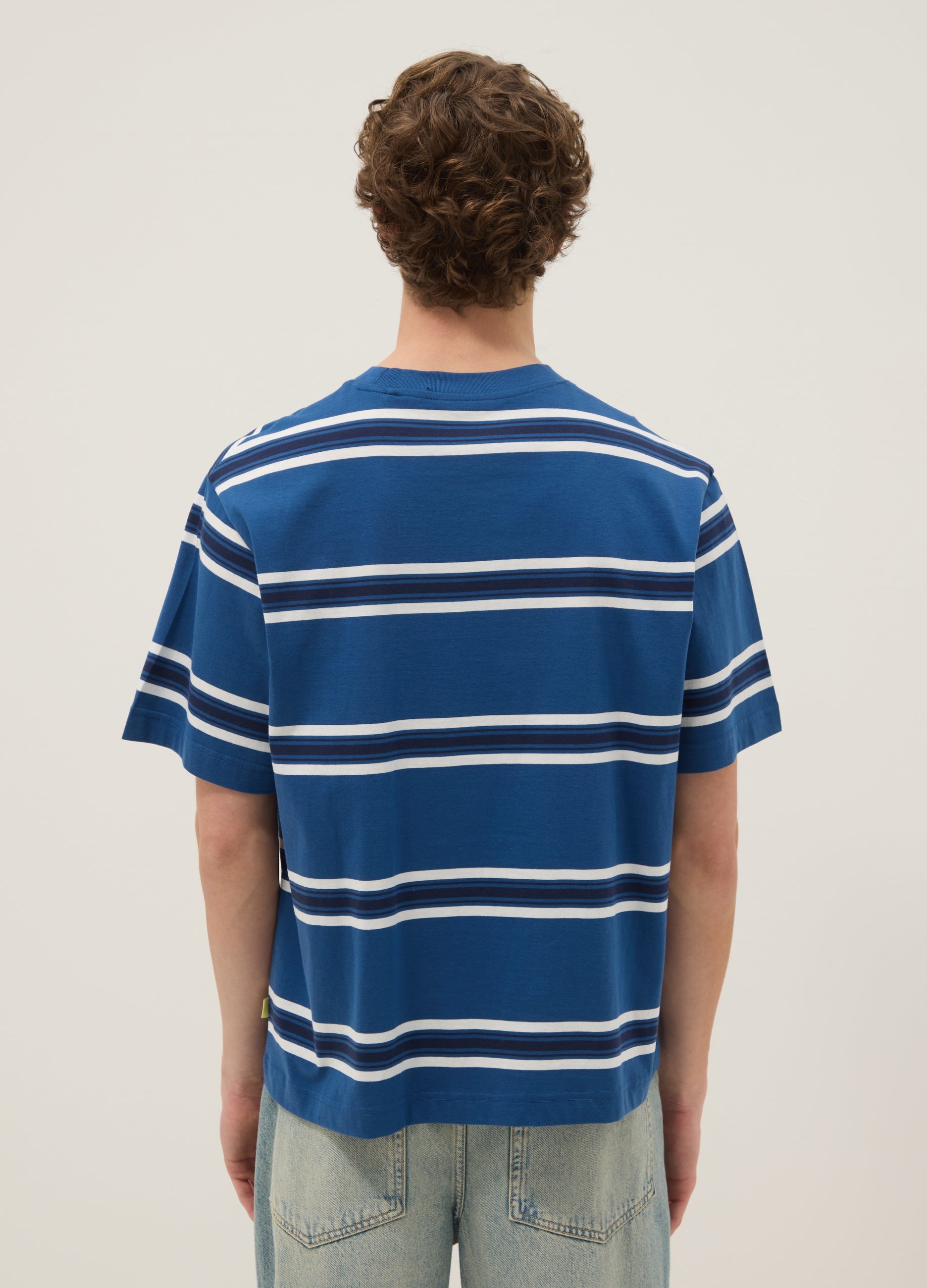 OVS Blue Striped Pure Cotton T-Shirt