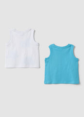 OVS 2-Pack Of Light Blue Pure Cotton Tank Tops