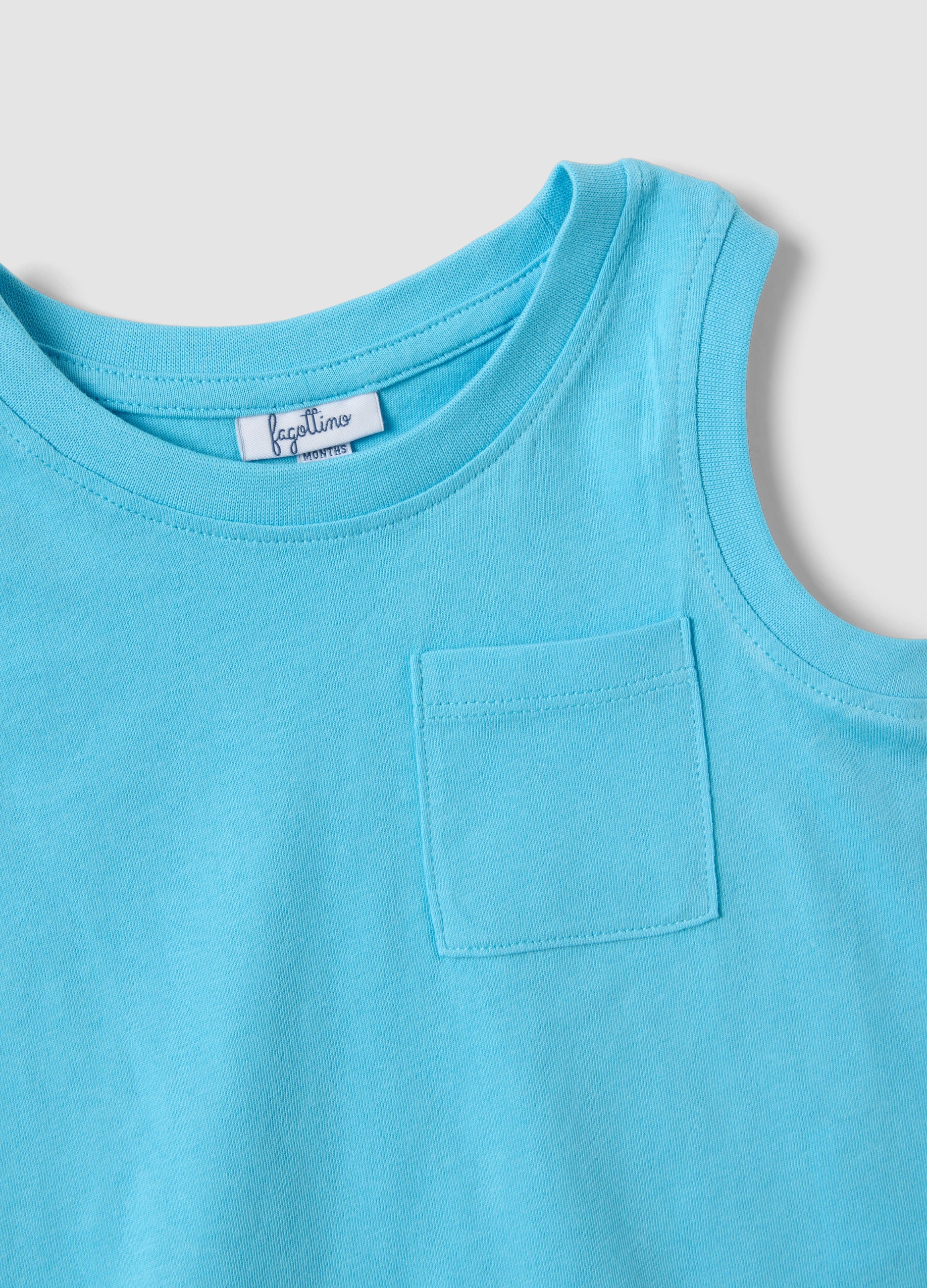 OVS 2-Pack Of Light Blue Pure Cotton Tank Tops