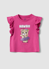 OVS Pink Organic Cotton Vest Top With Ruffles