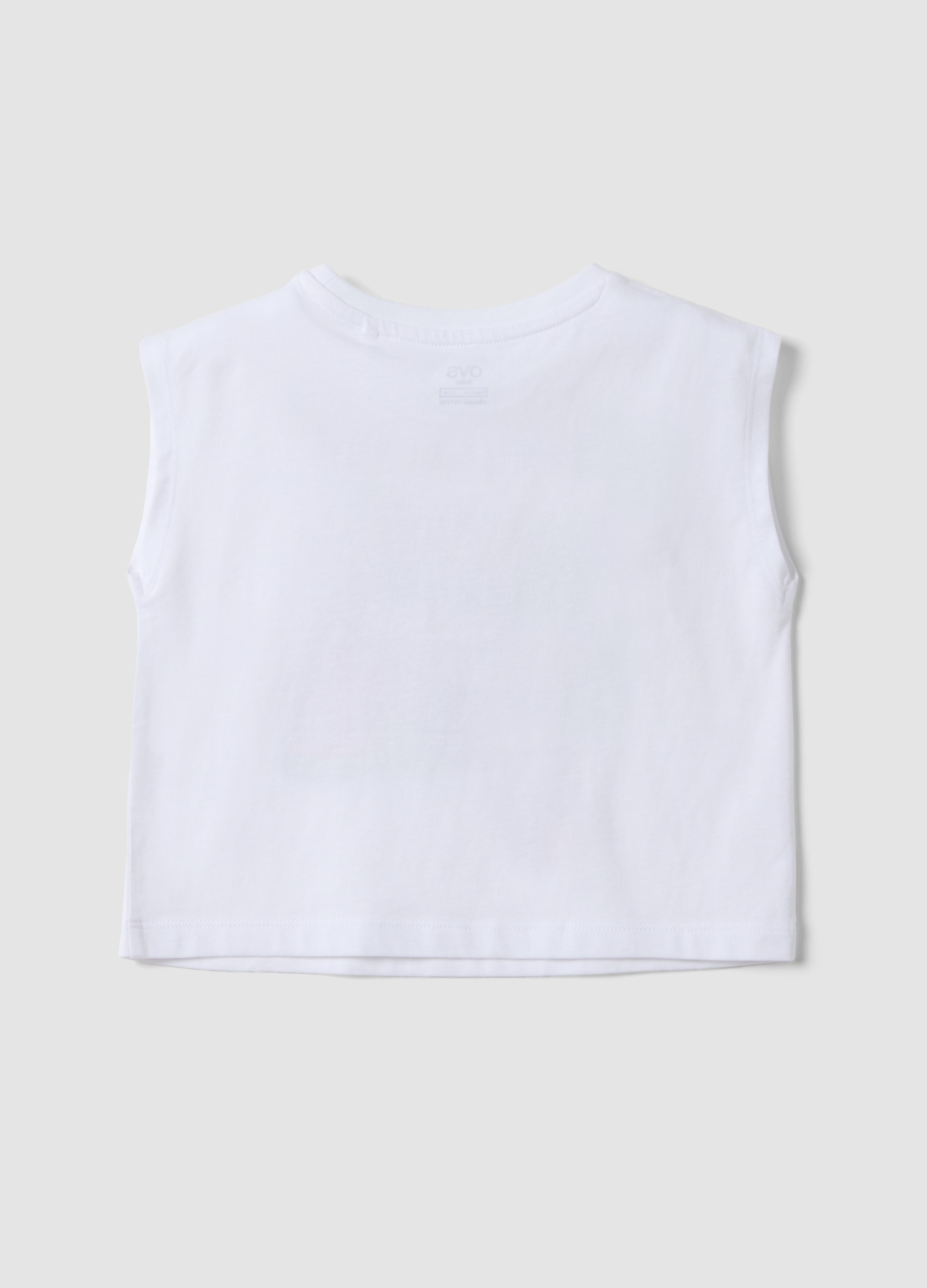 OVS White Pure Cotton Vest Top With Print