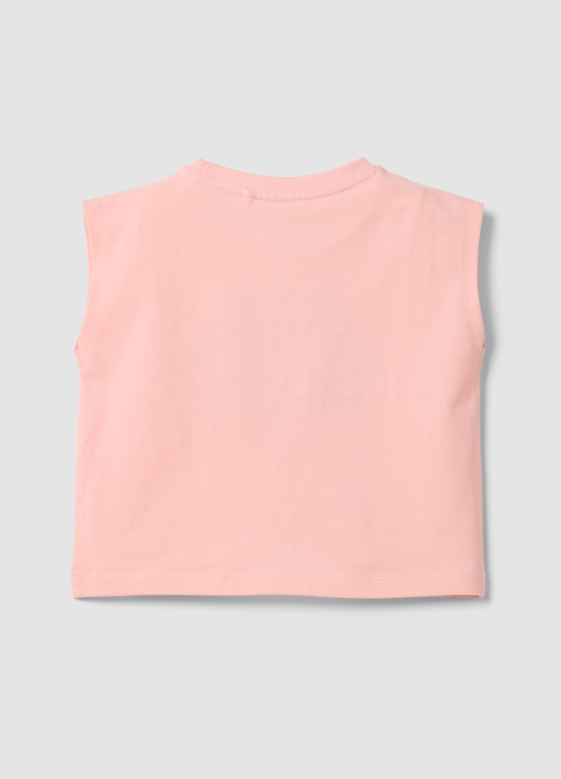 OVS Pink Pure Cotton Vest Top With Rainbow Print