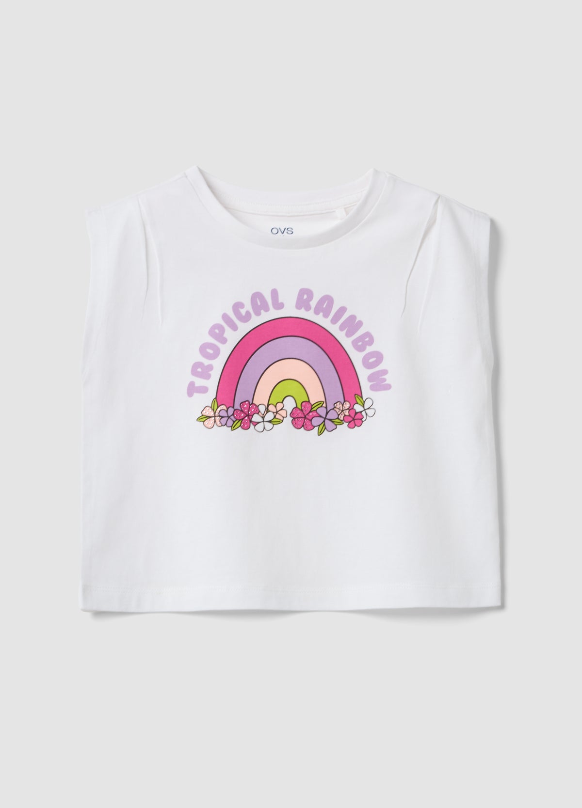 OVS White Pure Cotton Vest Top With Print
