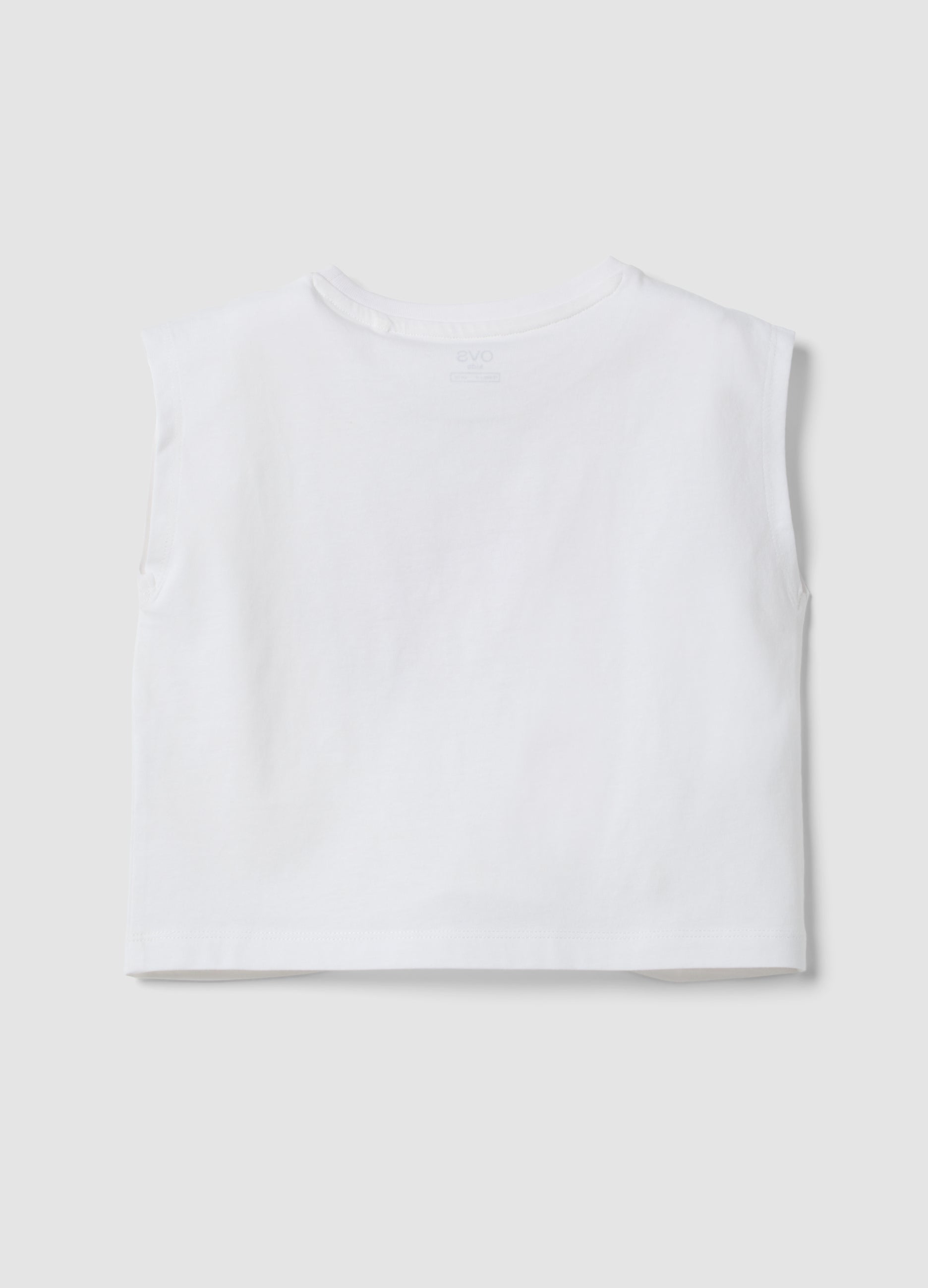 OVS White Pure Cotton Vest Top With Print