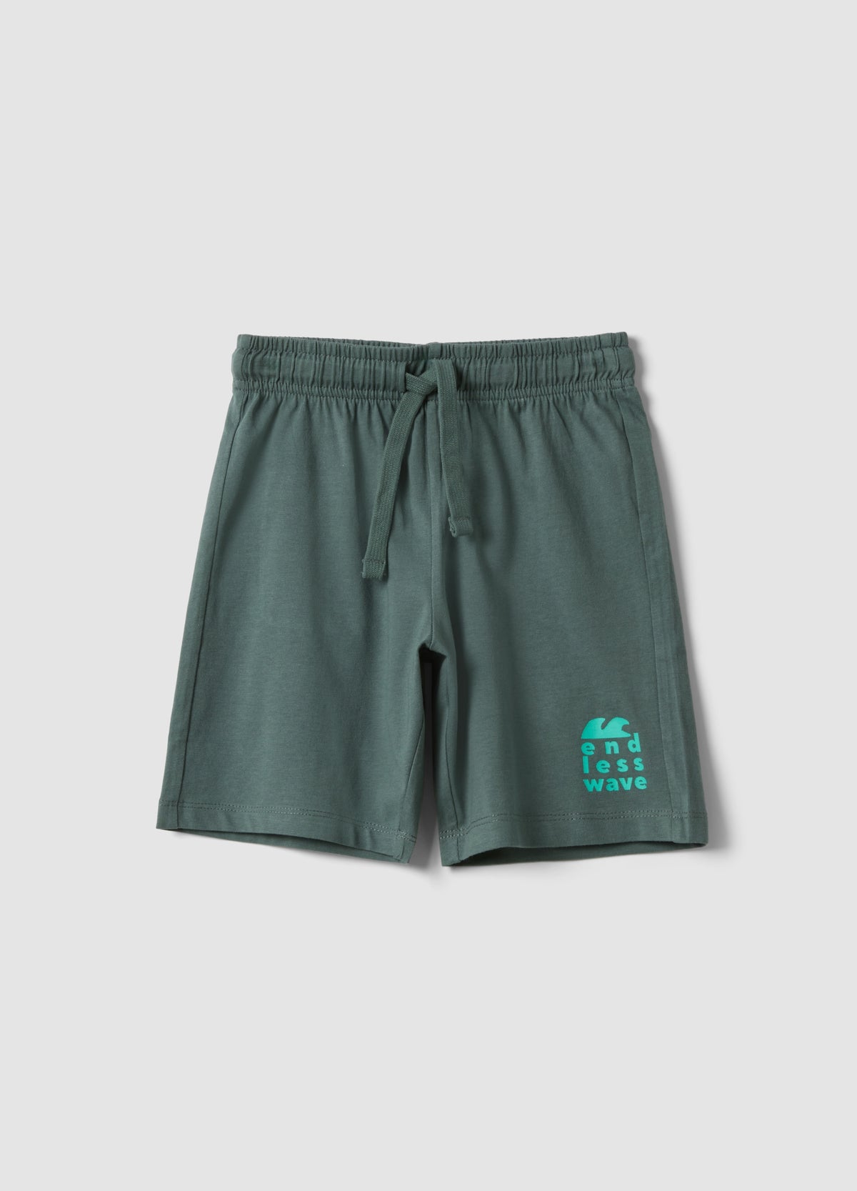 OVS Green Organic Cotton Shorts With Elasticated Waistband