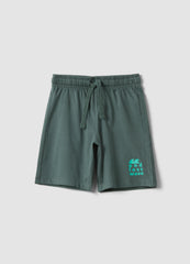 OVS Green Organic Cotton Shorts With Elasticated Waistband