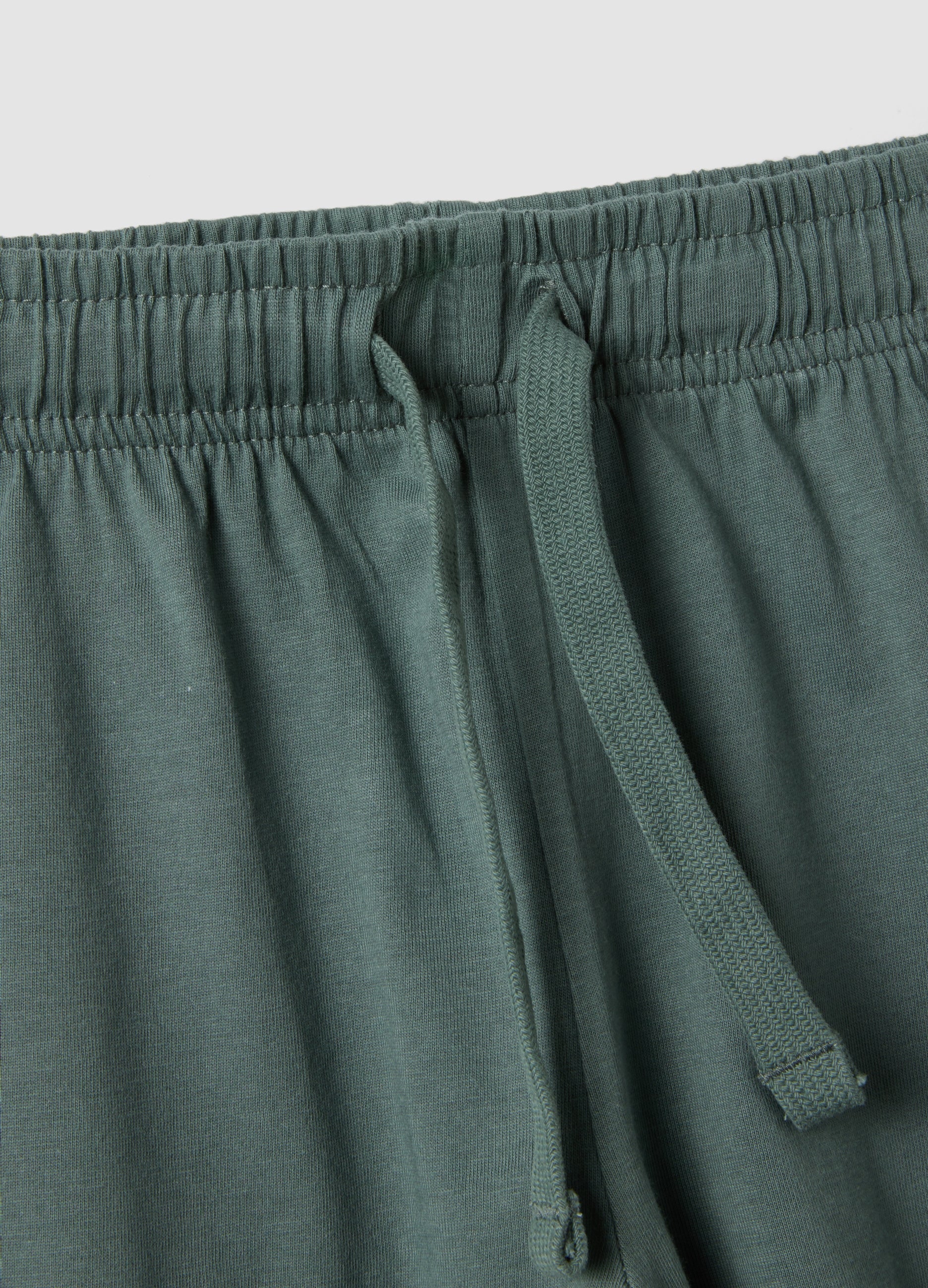 OVS Green Organic Cotton Shorts With Elasticated Waistband