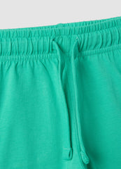 OVS Green Organic Cotton Shorts With Elasticated Waistband