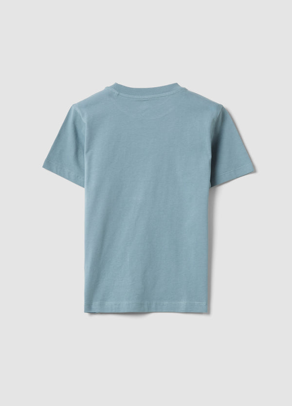 OVS Blue Pure Cotton Boys’ T-Shirt With Surf Print, Regular Fit