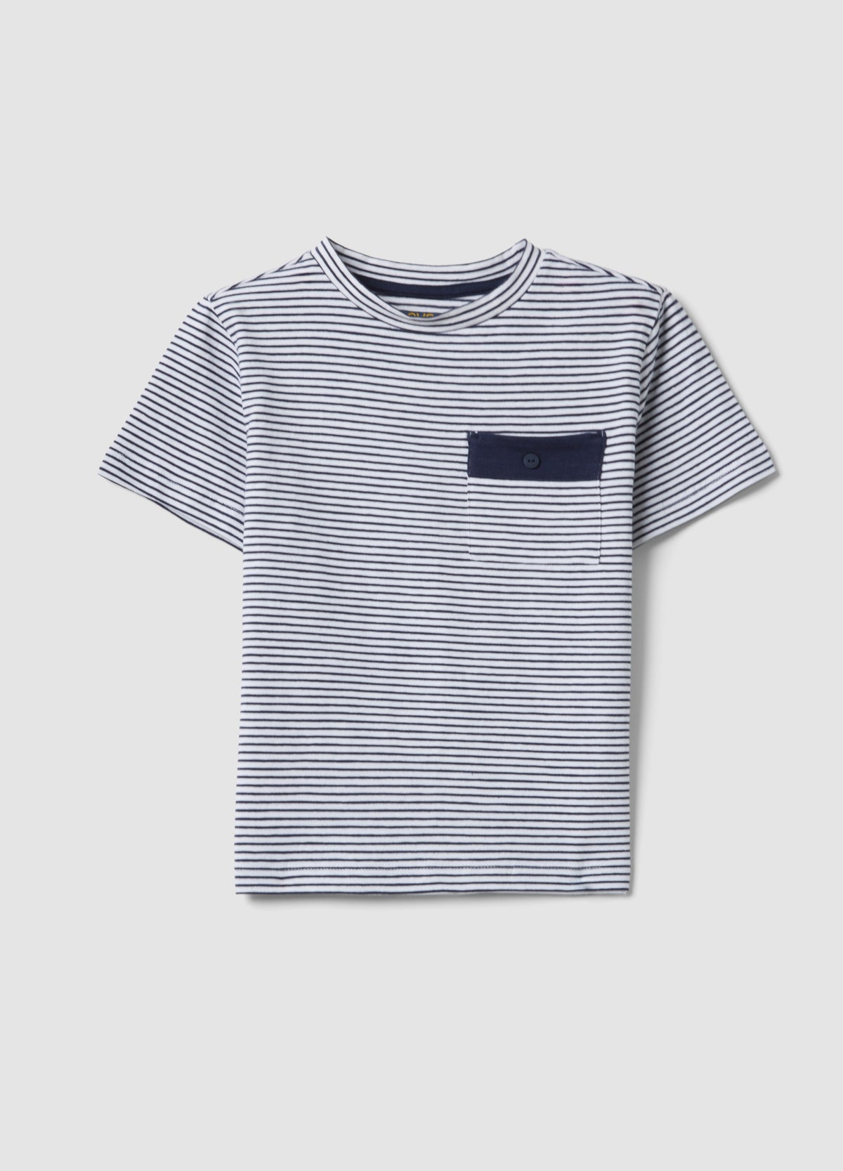 OVS Blue Striped Stretch Cotton T-Shirt