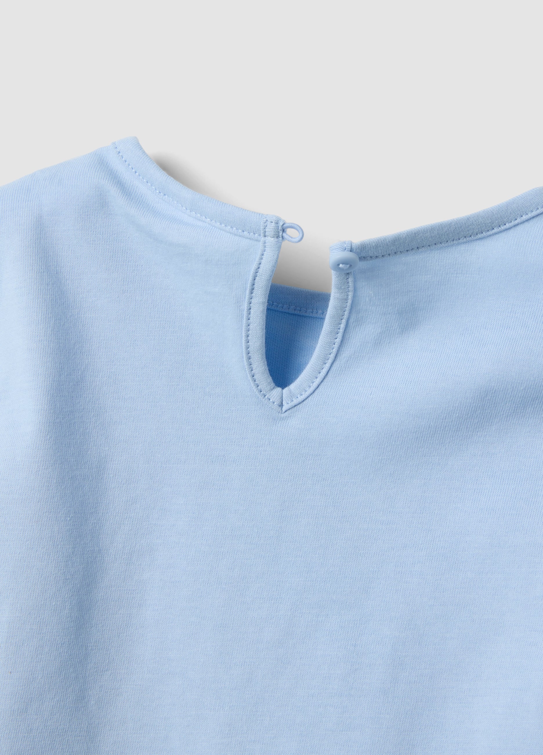 OVS Light Blue Pure Cotton Set With T-Shirt And Leggings For Girls, Regular Fit