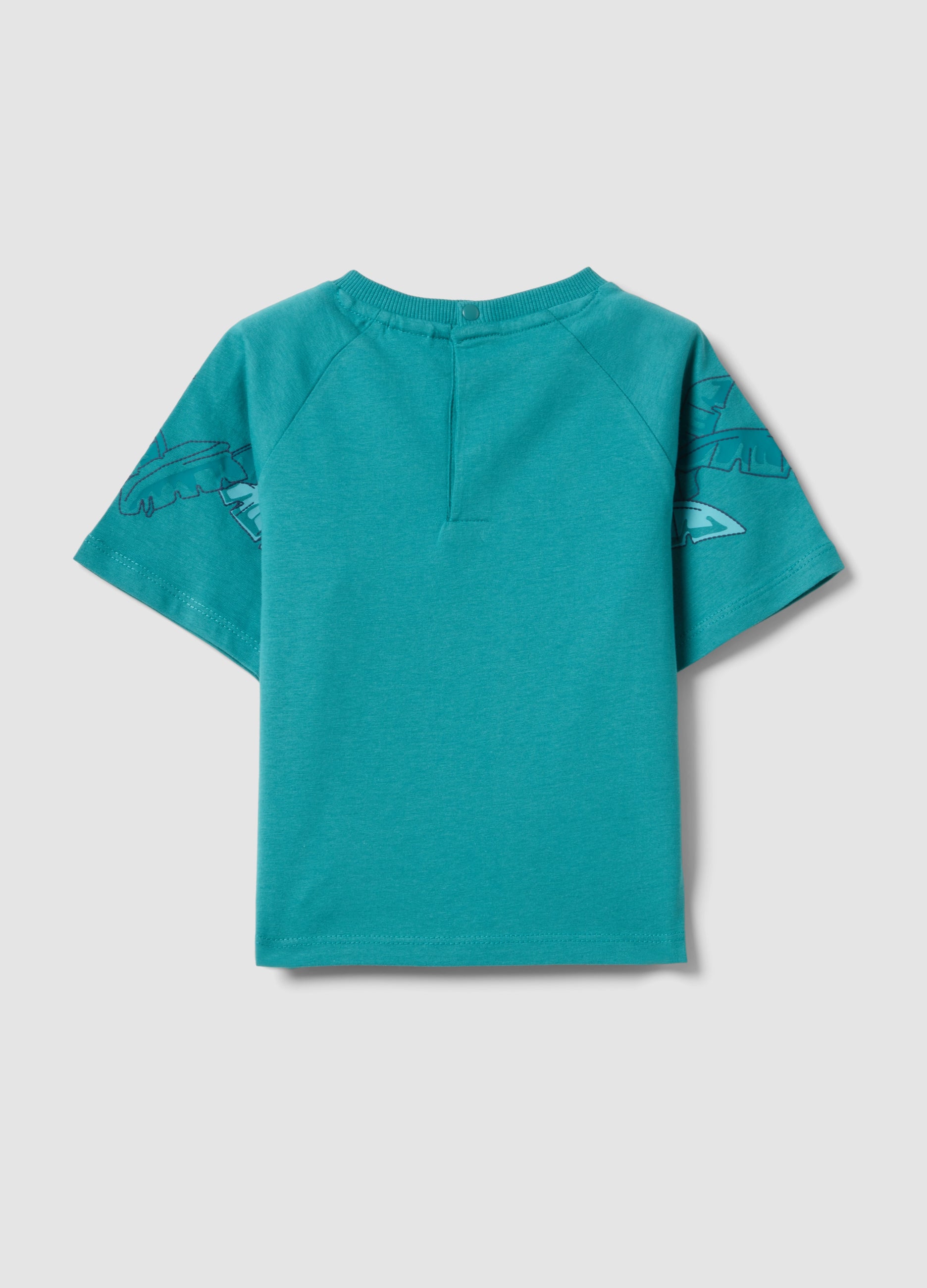 OVS Blue Pure Cotton Short-Sleeve T-Shirt For Baby Boy, Oversized Fit