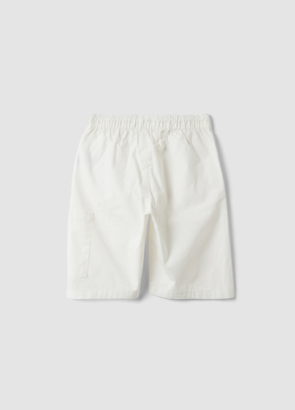 OVS White Stretch Cotton Shorts With Elasticated Waistband