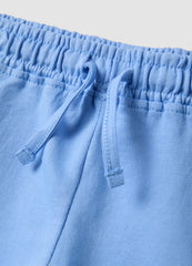 OVS Girls Light Blue Pure Cotton Shorts, Regular Fit