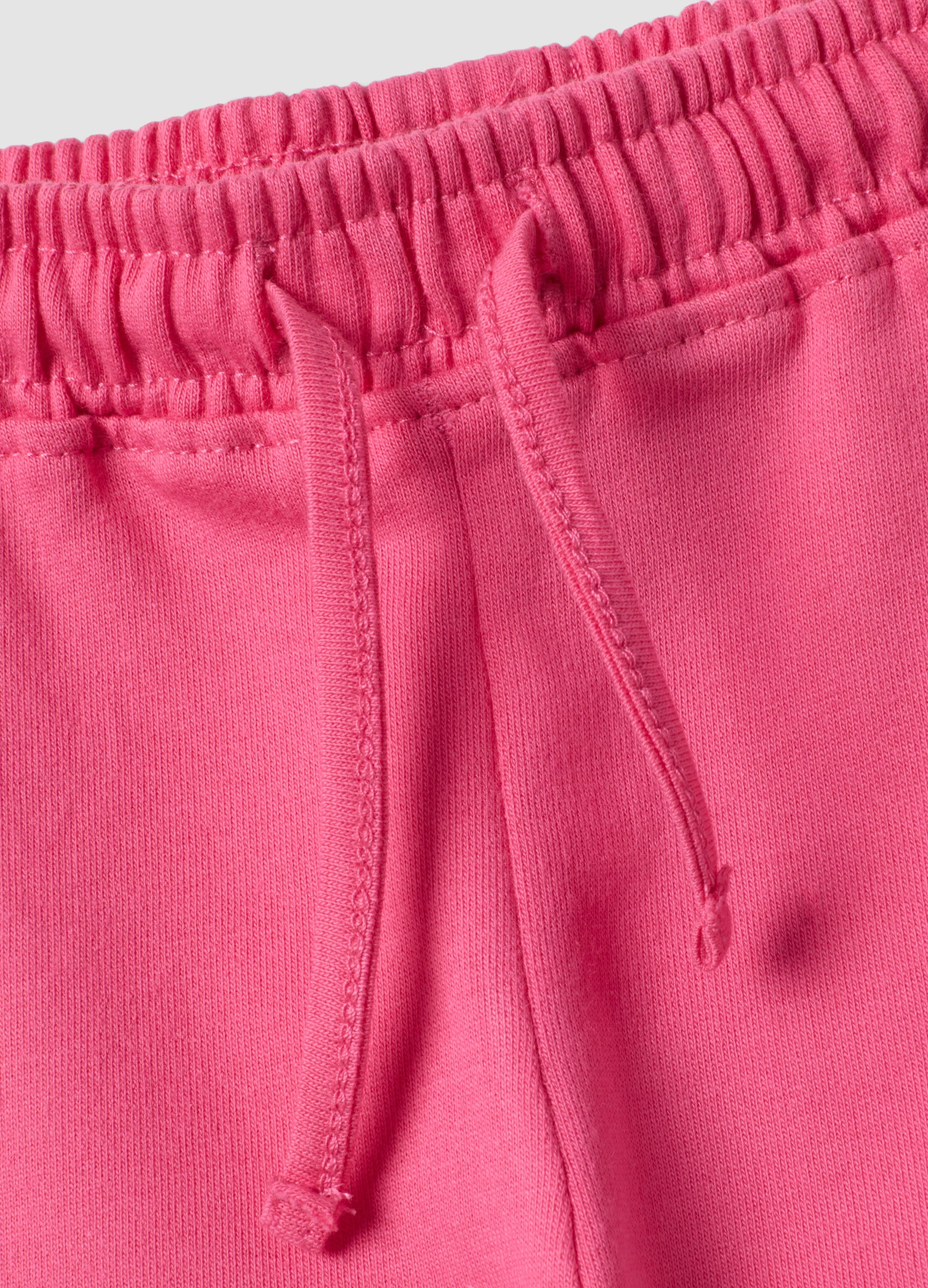 OVS Girls Pink Pure Cotton Shorts, Regular Fit