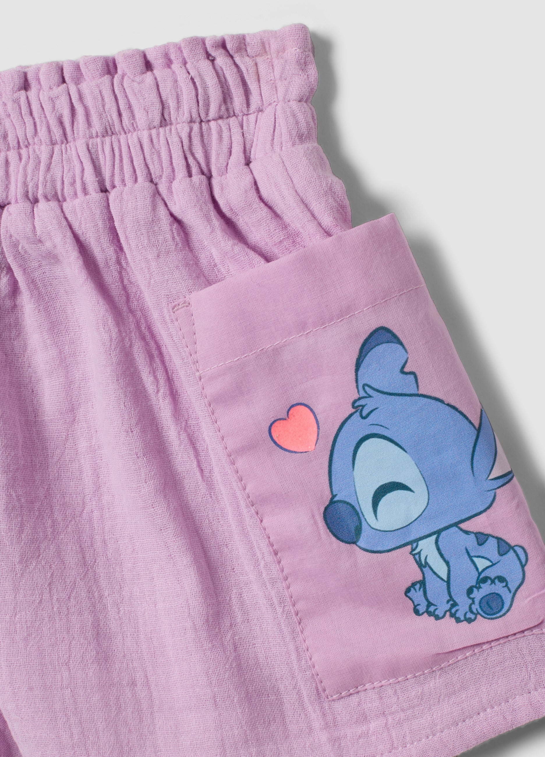 OVS Pink Pure Cotton Set With Short-Sleeved Shirt And Shorts