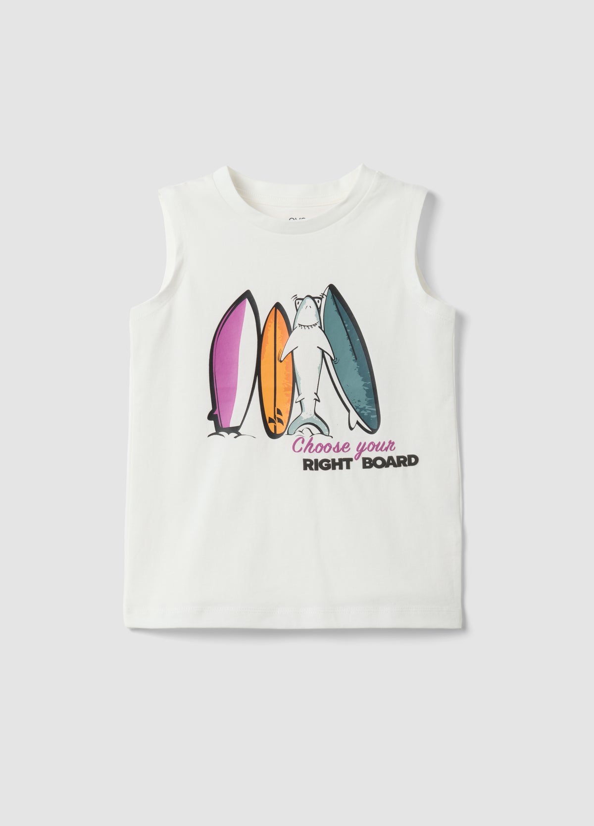 OVS White Pure Cotton Vest Top With Print