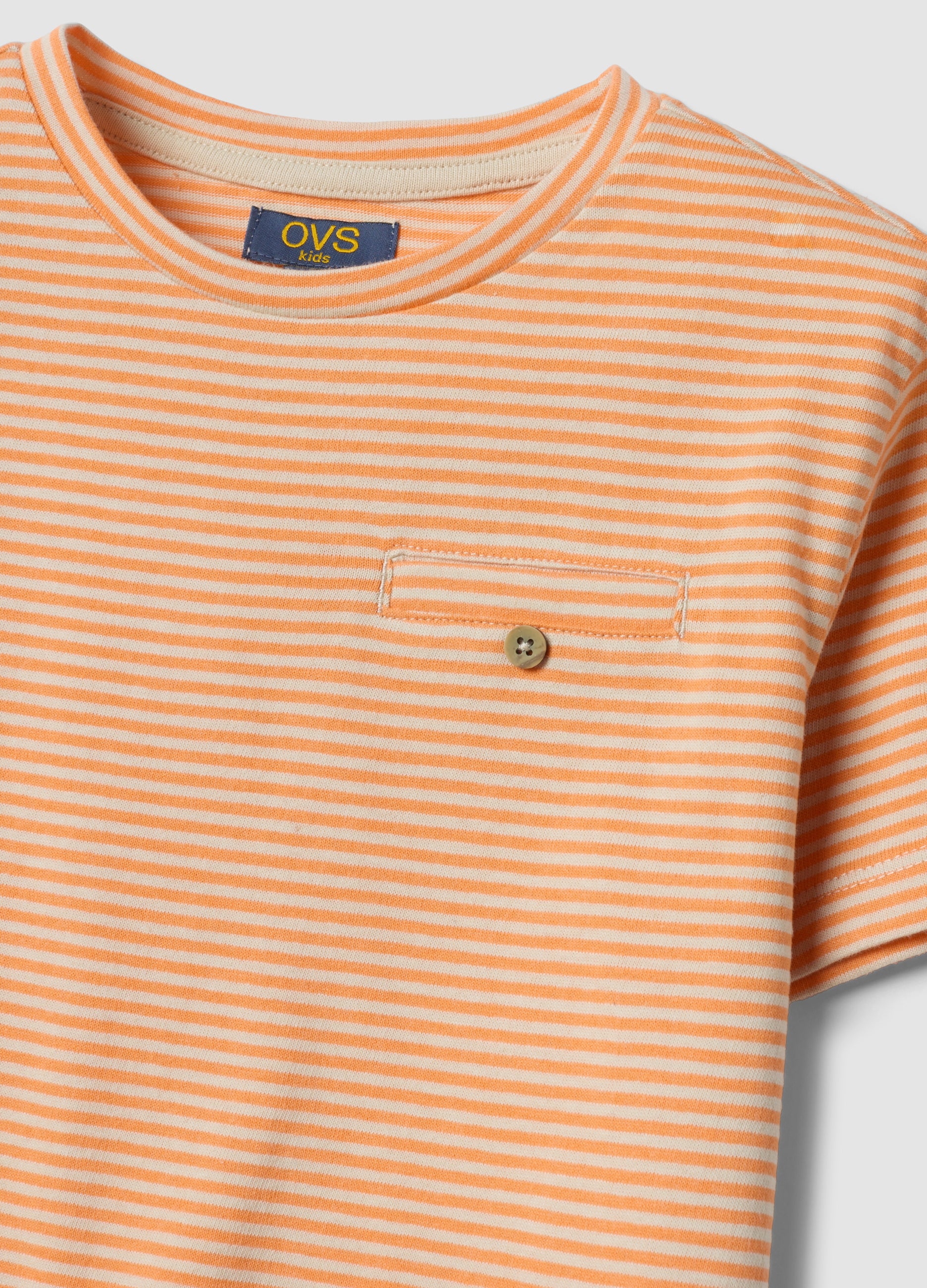 OVS Orange And Beige Cotton-Blend Set With T-Shirt And Shorts