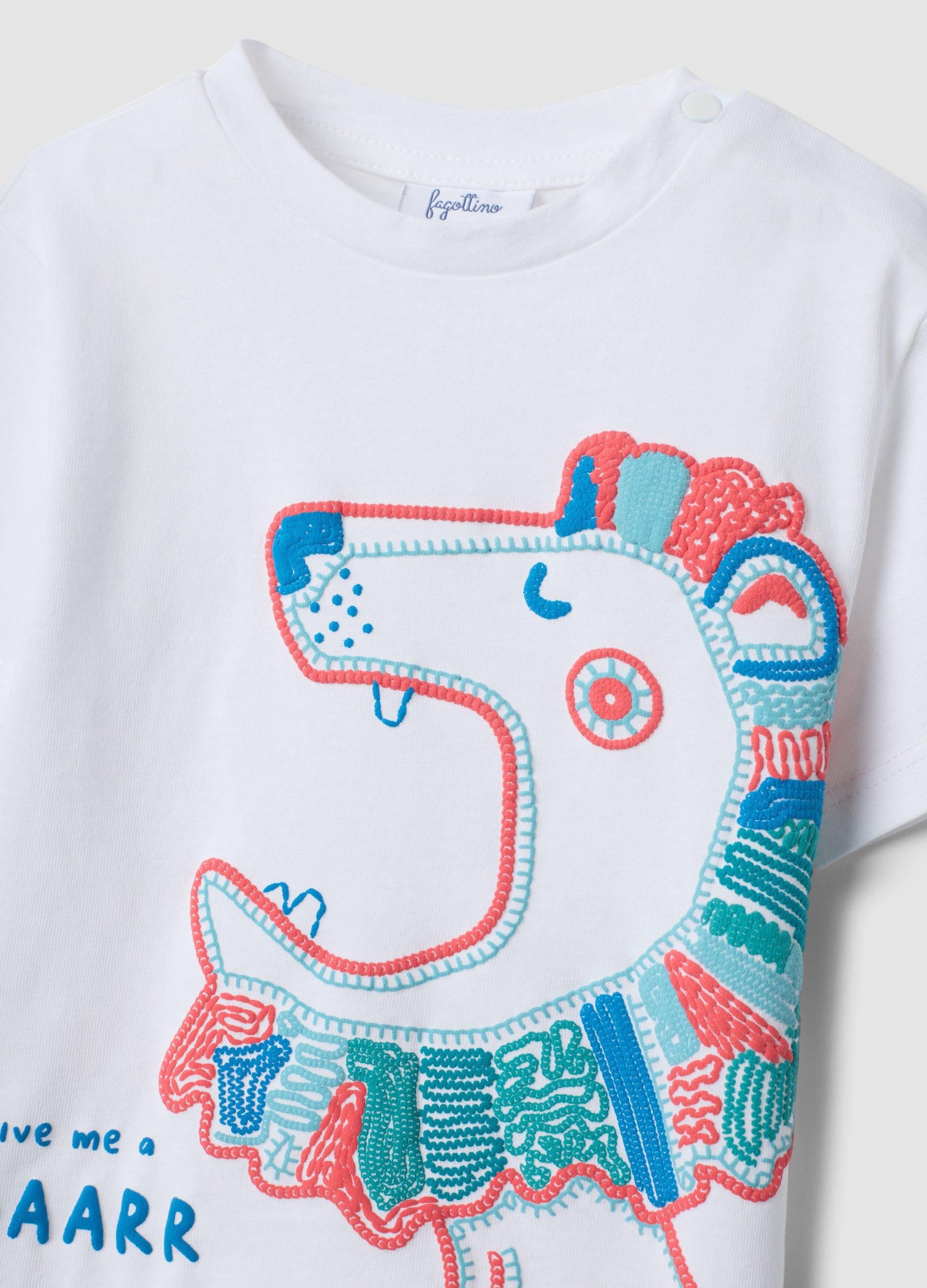 OVS White And Blue Pure Cotton T-Shirt And Shorts Set For Boys, Regular Fit