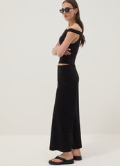 OVS Black Viscose-Blend Culotte Trousers