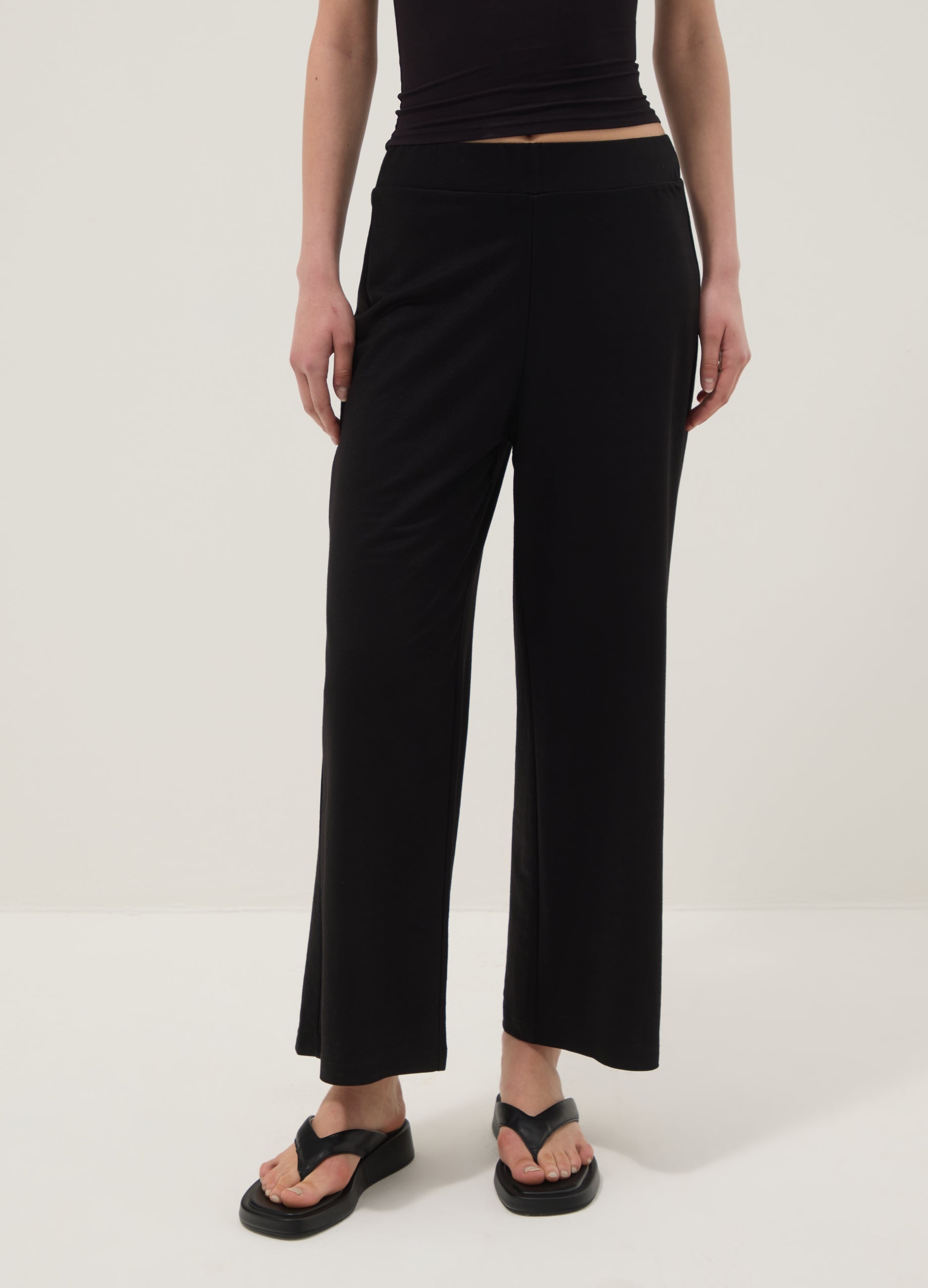 OVS Black Viscose-Blend Culotte Trousers