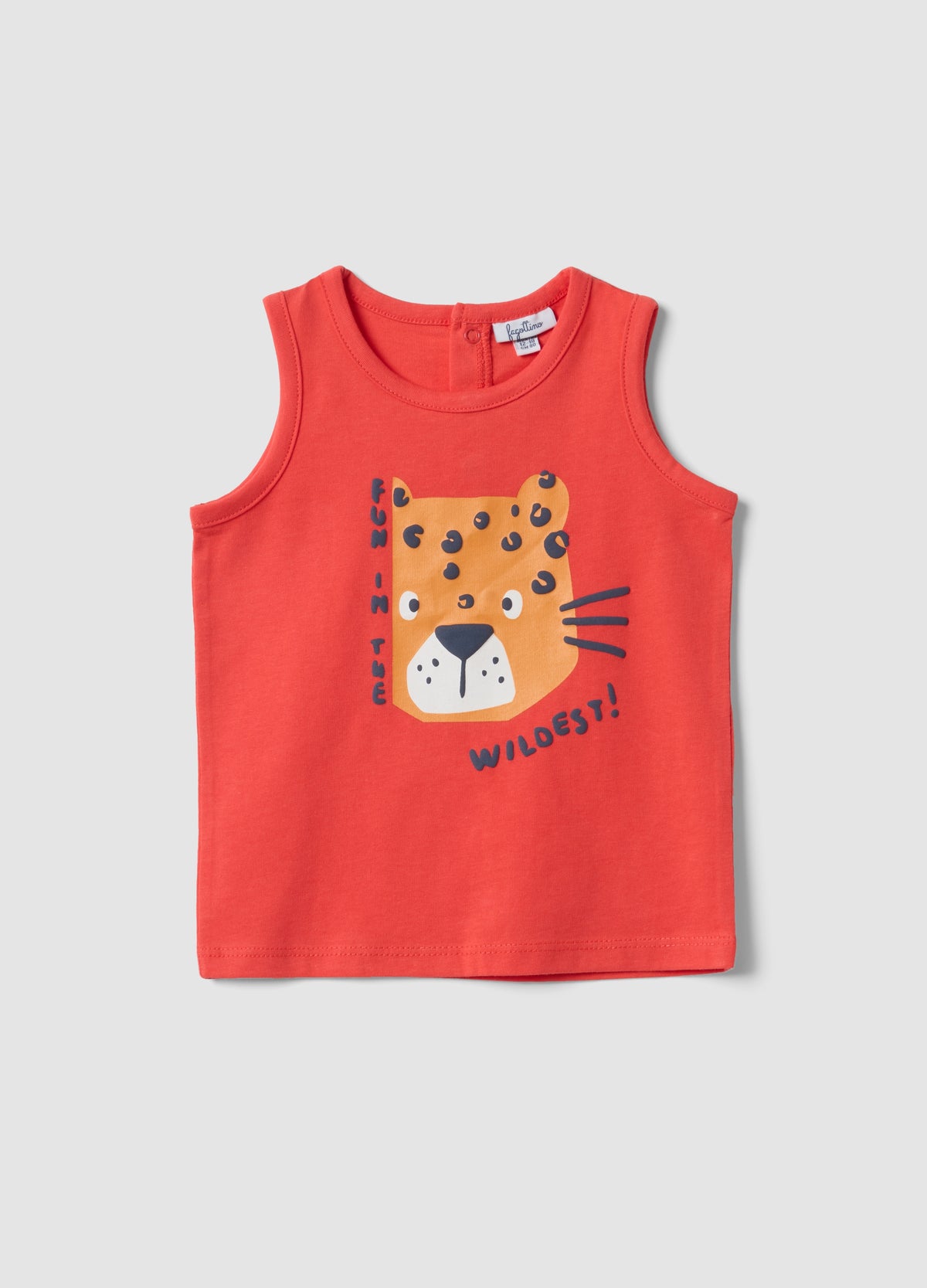 OVS Red Pure Cotton Vest Top With Print