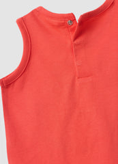 OVS Red Pure Cotton Vest Top With Print
