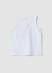 OVS White Pure Cotton Vest With Print