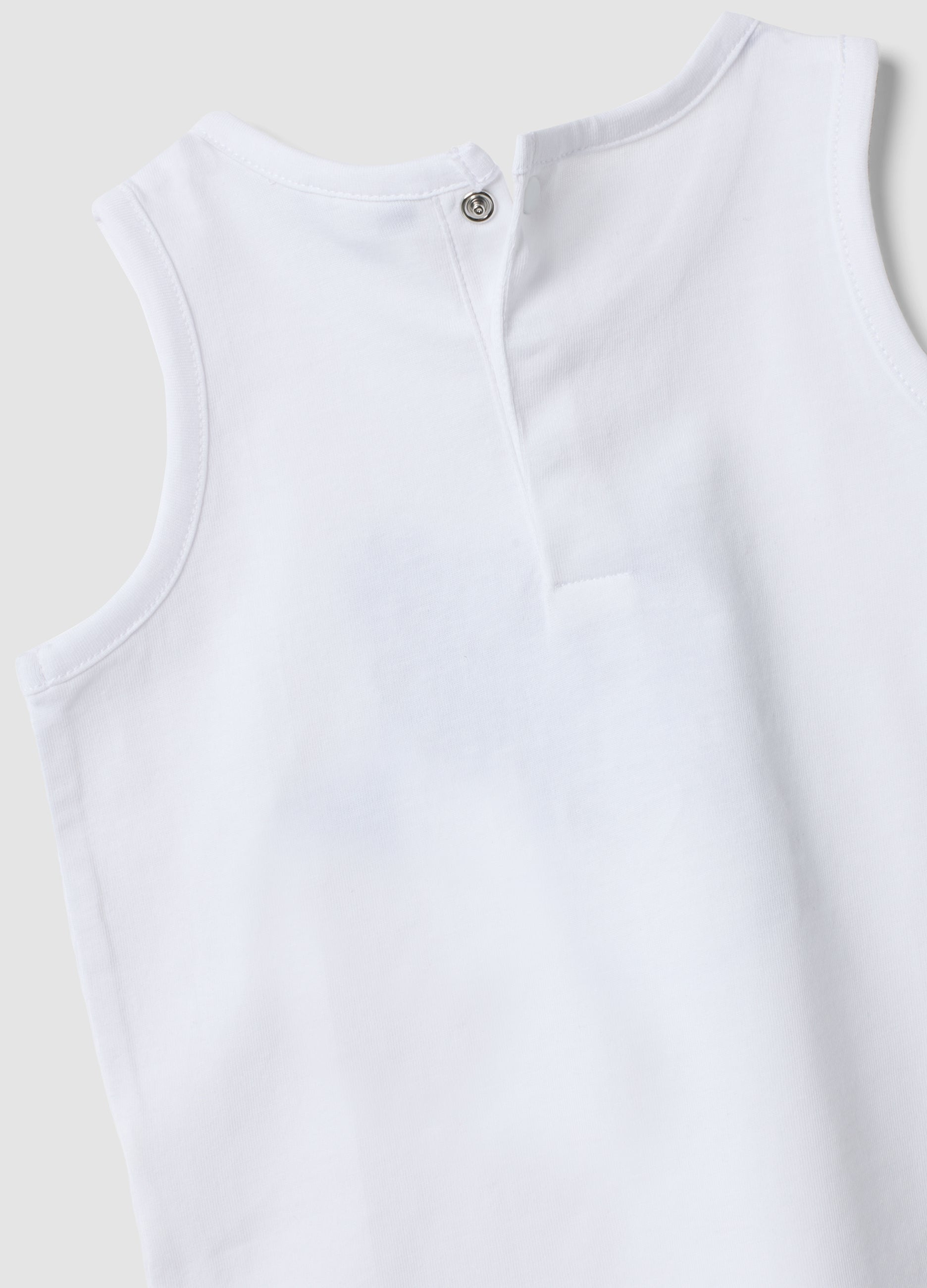OVS White Pure Cotton Vest With Print