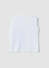 OVS White Organic Cotton Printed Tank Top