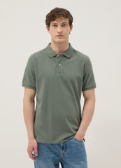 OVS Green Short-Sleeved Polo Shirt In Pure Organic Cotton