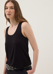 OVS Black Stretch Viscose Tank Top