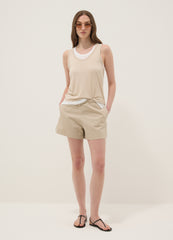 OVS Beige Regular-Fit Viscose-Blend Tank Top