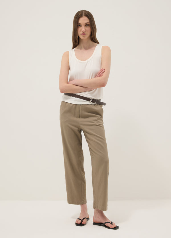 OVS White Stretch Viscose Tank Top, Regular Fit