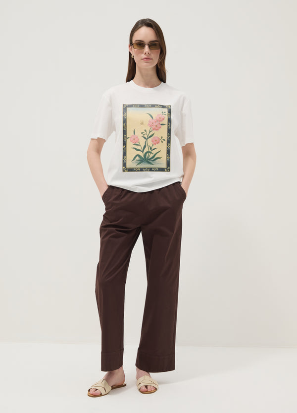 OVS White Pure Cotton T-Shirt With Floral Print