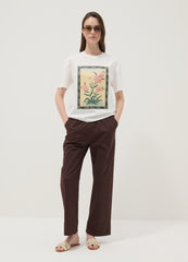 OVS White Pure Cotton T-Shirt With Floral Print