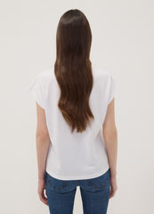 OVS White Pure Cotton Short-Sleeve T-Shirt, Regular Fit