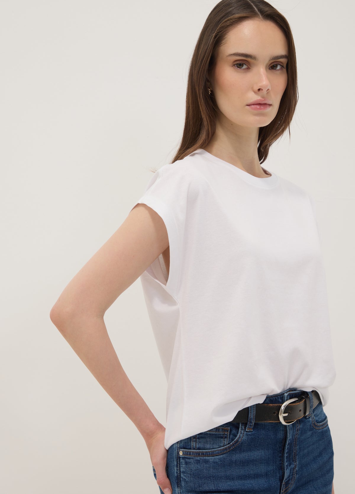 OVS White Pure Cotton Short-Sleeve T-Shirt, Regular Fit