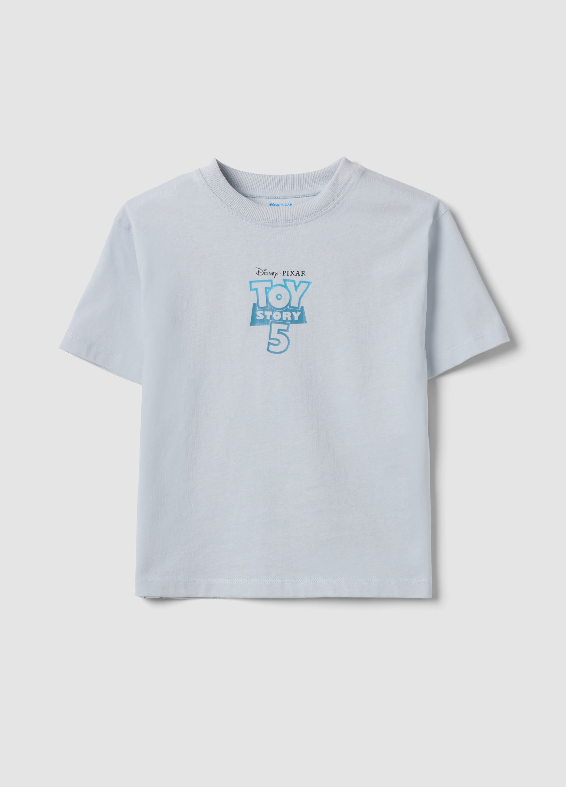 OVS Grey Pure Cotton Toy Story Graphic T-Shirt For Boys