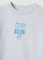 OVS Grey Pure Cotton Toy Story Graphic T-Shirt For Boys
