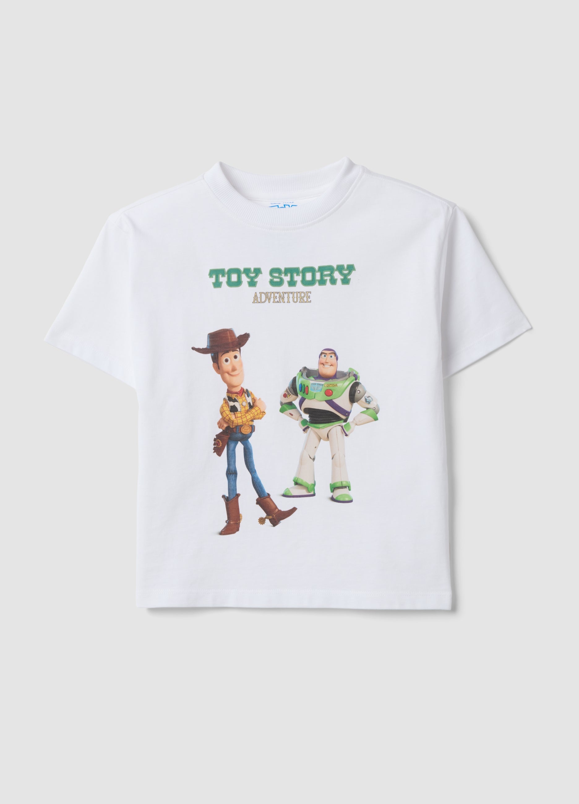 OVS White Pure Cotton Toy Story Print T-Shirt For Boys
