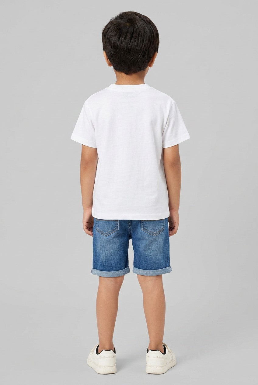 OVS White Pure Cotton Toy Story Print T-Shirt For Boys