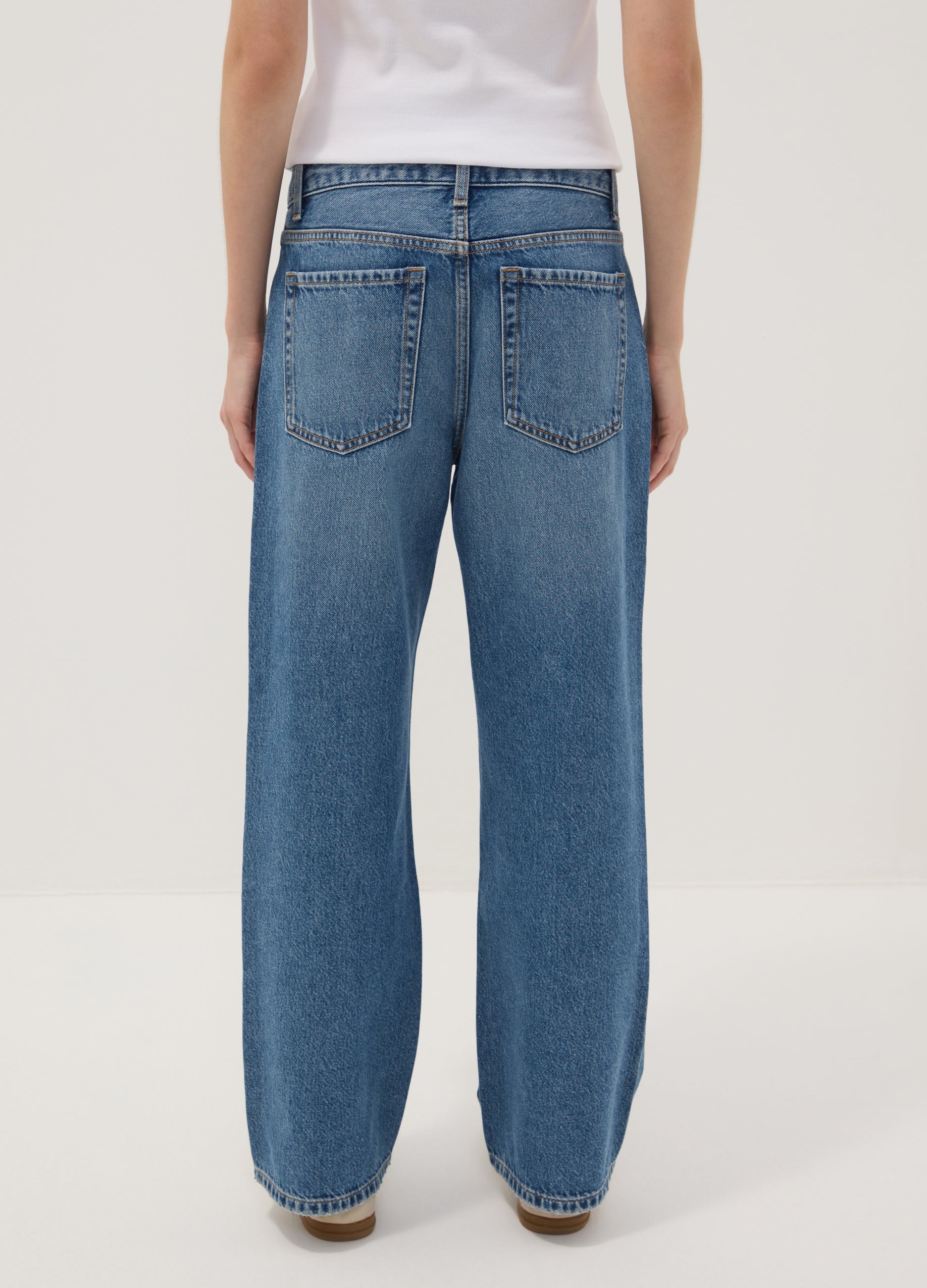 OVS Blue Denim Pure Cotton Straight-Fit Jeans