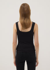 OVS Black Fitted Stretch-Cotton Tank Top