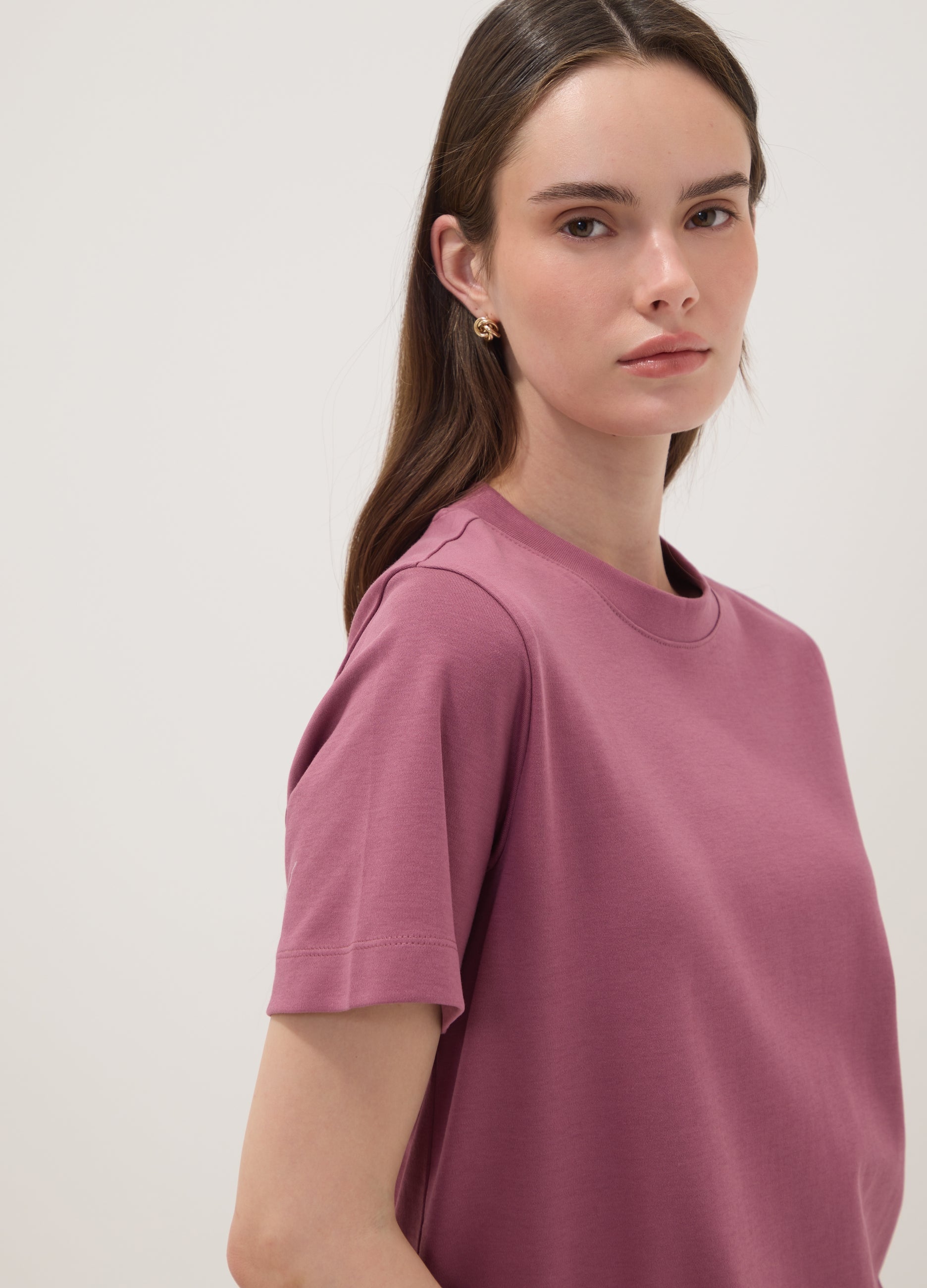 OVS Pink Relaxed-Fit Pure Cotton Short-Sleeve T-Shirt