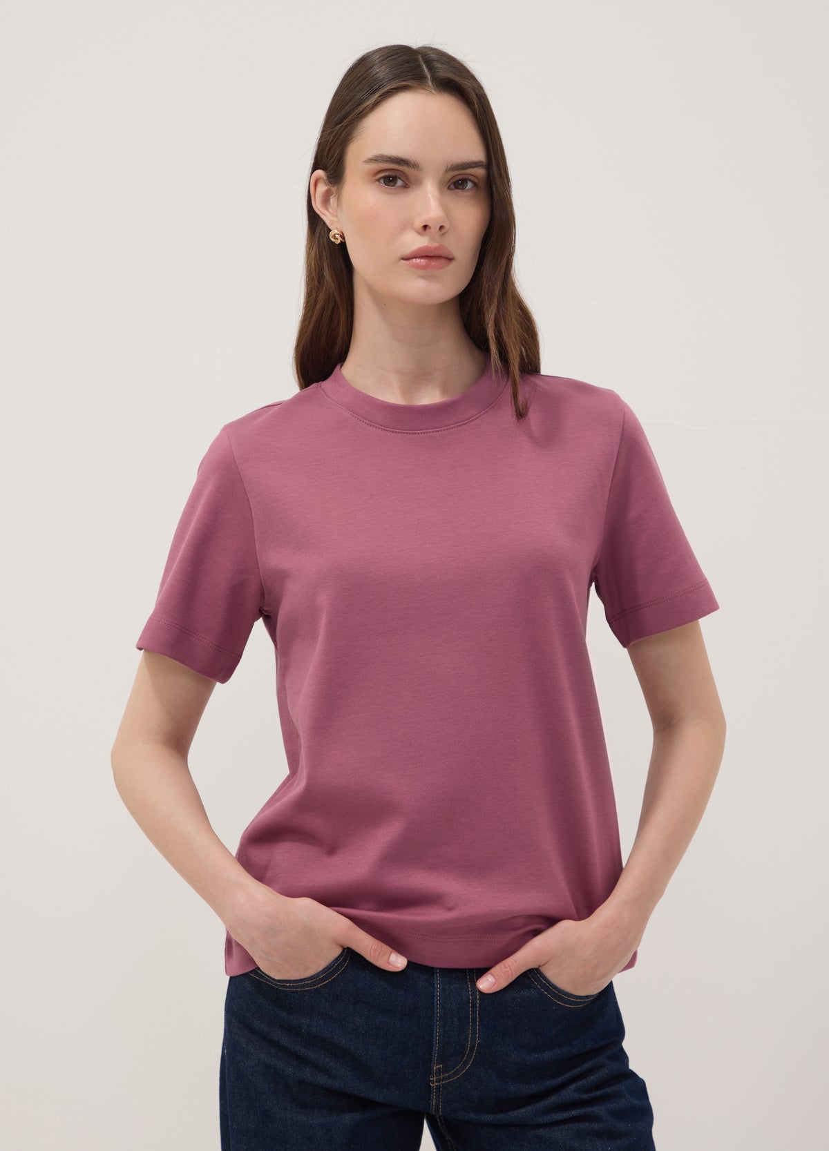 OVS Pink Relaxed-Fit Pure Cotton Short-Sleeve T-Shirt