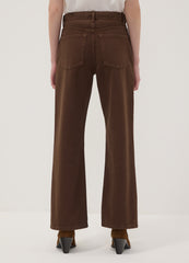 OVS Brown Straight-Fit Pure Cotton Jeans