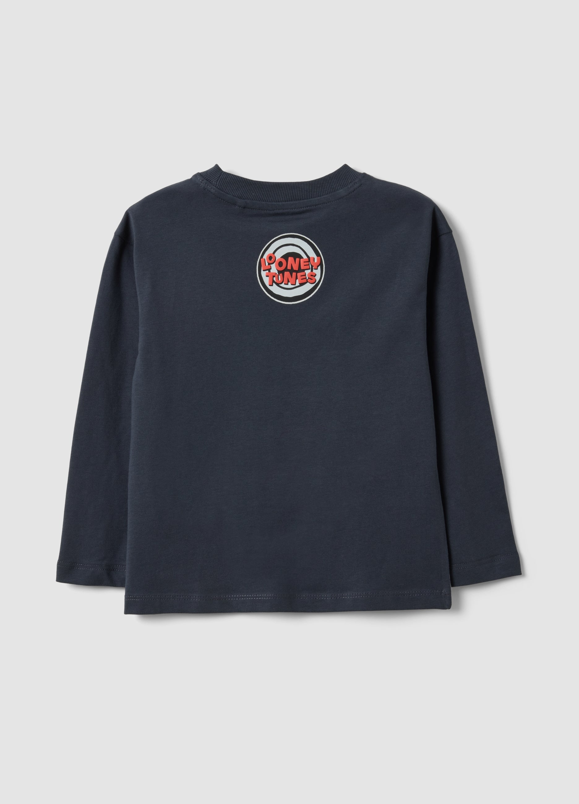 OVS Grey Pure Cotton Looney Tunes Print T-Shirt For Boys